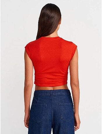 DILVIN T-shirt Court Sans Manches Femme