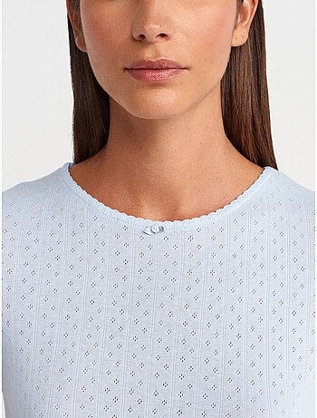 DILVIN T-shirt Crop Côtelé Femme
