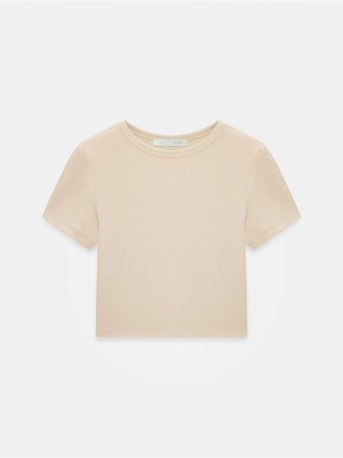 DILVIN T-shirt Crop Femme Coupe Slim À Col Rond - Kiabi DILVIN T-shirt Crop Femme Coupe Slim À Col Rond - Kiabi