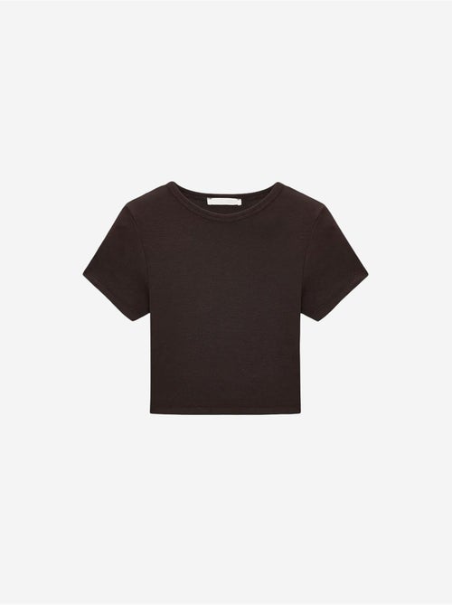 DILVIN T-shirt Crop Femme Coupe Slim À Col Rond - Kiabi