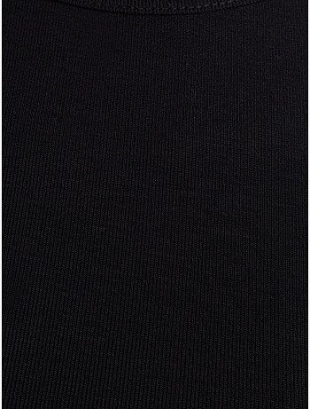 DILVIN T-shirt Crop Femme Coupe Slim À Col Rond