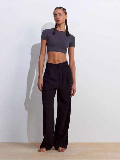 DILVIN T-shirt Crop Slim Fit Femme - Kiabi