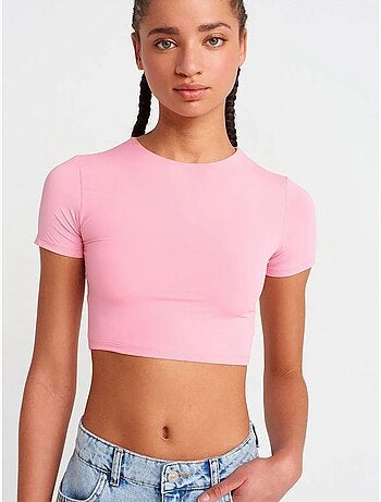 DILVIN T-shirt Crop Slim Fit Femme