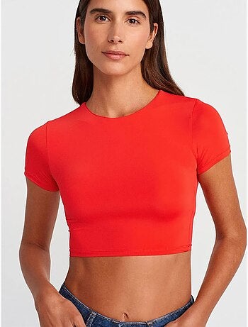 DILVIN T-shirt Crop Slim Fit Femme
