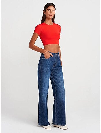 DILVIN T-shirt Crop Slim Fit Femme