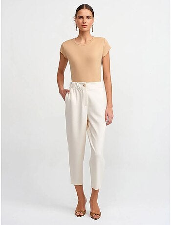 DILVIN T-shirt En Coton Coupe Slim À Col Rond