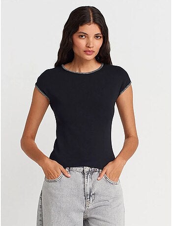 DILVIN T-shirt En Jersey De Coton, Coupe Ajustée