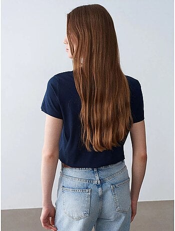 DILVIN T-shirt Femme À Col Rond Et Manches Courtes