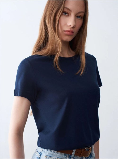 DILVIN T-shirt Femme À Col Rond Et Manches Courtes - Kiabi DILVIN T-shirt Femme À Col Rond Et Manches Courtes - Kiabi