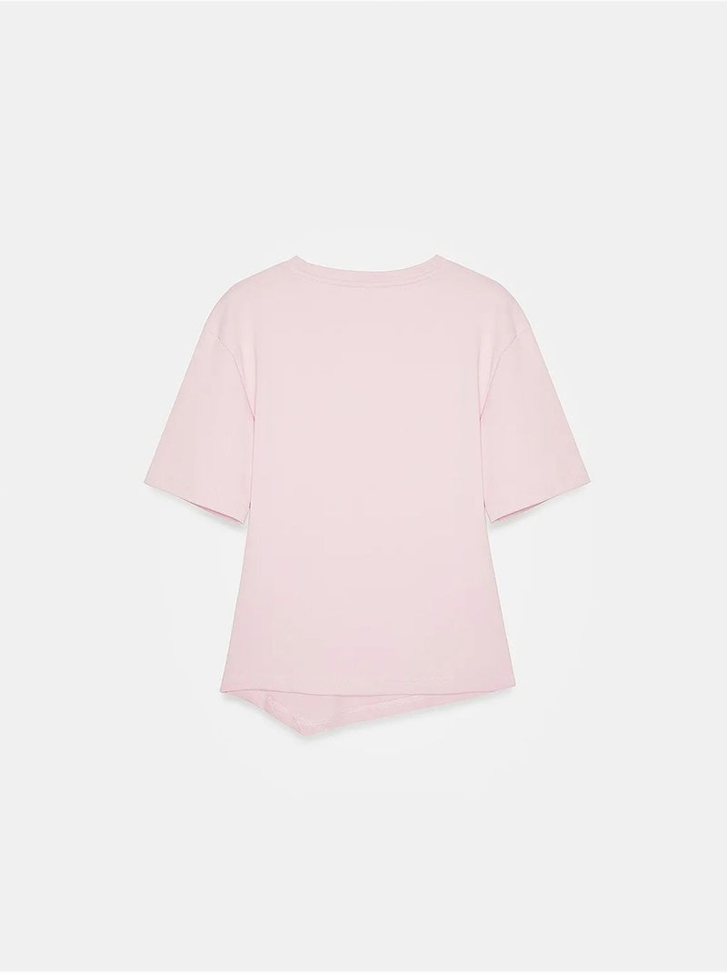 Dilvin t-shirt femme à col rond et manches courtes Rose - Kiabi