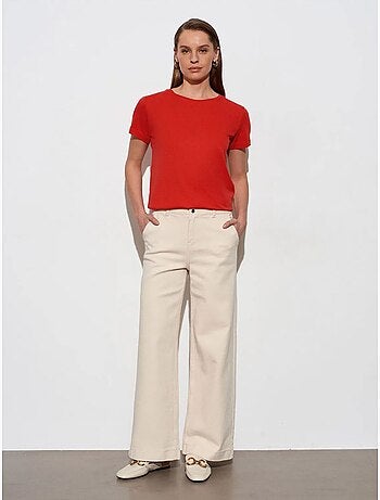 DILVIN T-shirt Femme À Col Rond Et Manches Courtes