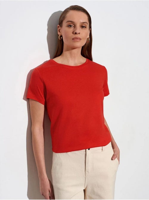 DILVIN T-shirt Femme À Col Rond Et Manches Courtes - Kiabi DILVIN T-shirt Femme À Col Rond Et Manches Courtes - Kiabi