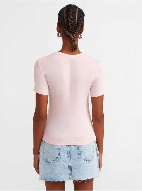 DILVIN T-shirt Femme Coupe Ajustée À Col Rond - Kiabi DILVIN T-shirt Femme Coupe Ajustée À Col Rond - Kiabi