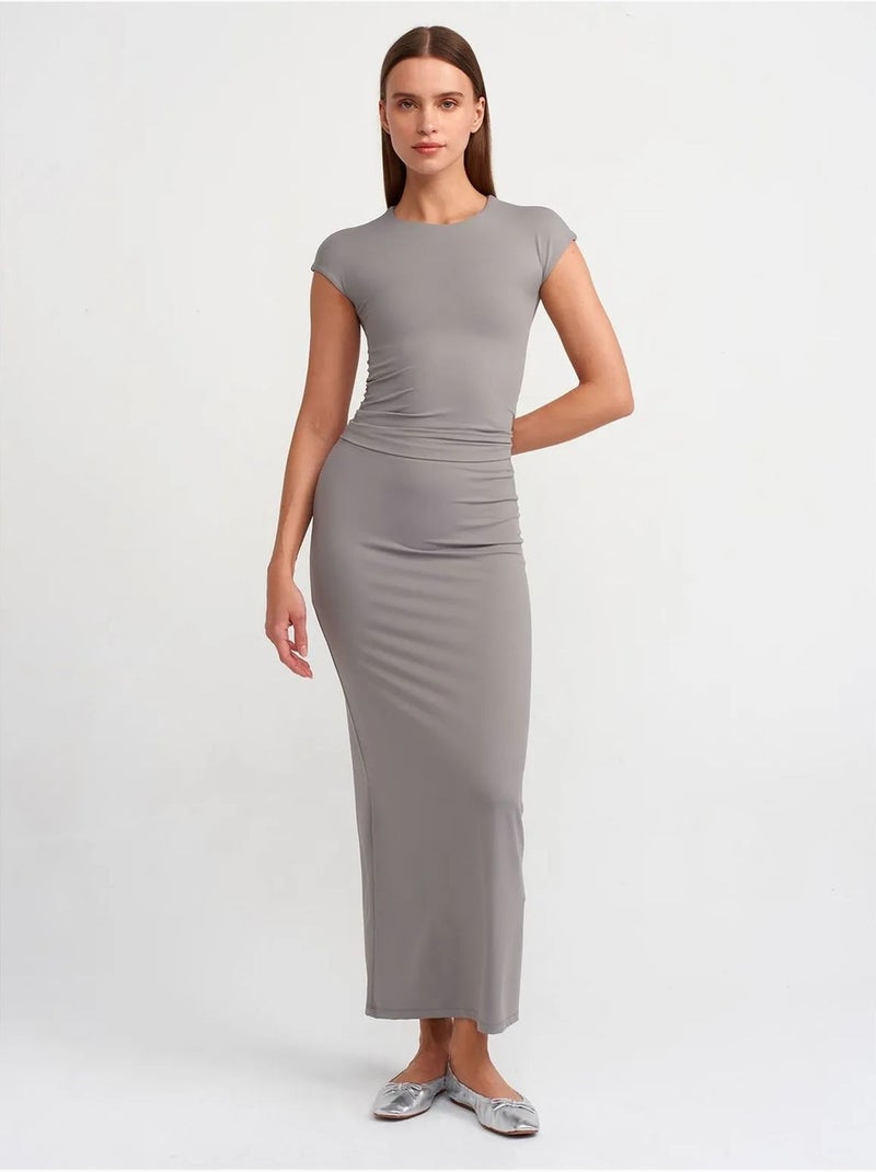 DILVIN T-shirt Femme Coupe Ajustée Col Rond Gris - Kiabi