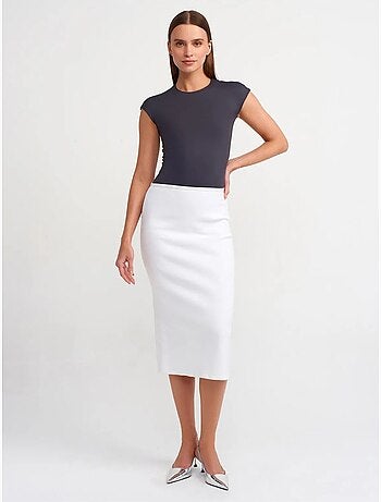 Dilvin t-shirt femme coupe ajustée col rond