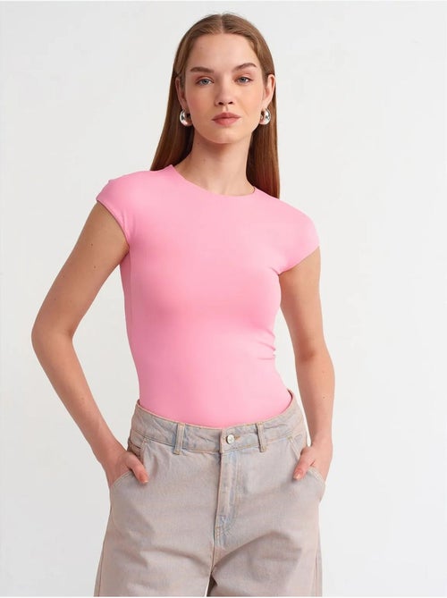 DILVIN T-shirt Femme Coupe Ajustée Col Rond - Kiabi