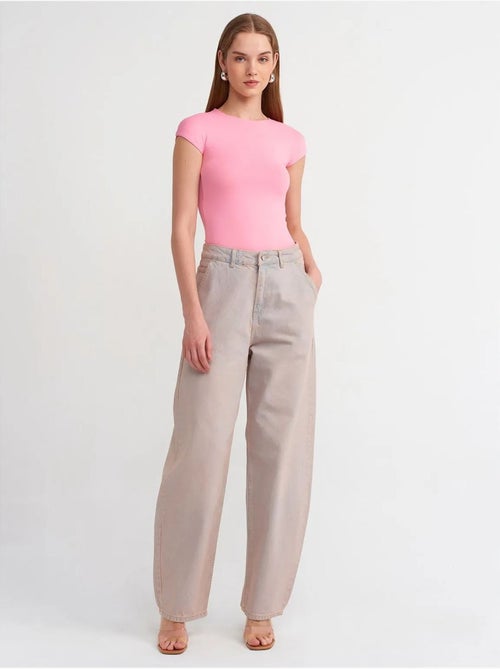DILVIN T-shirt Femme Coupe Ajustée Col Rond - Kiabi