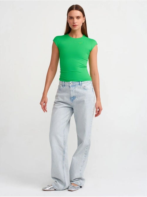 DILVIN T-shirt Femme Coupe Ajustée Col Rond - Kiabi