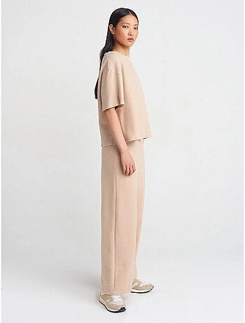DILVIN T-shirt Femme Coupe Ample À Col Rond