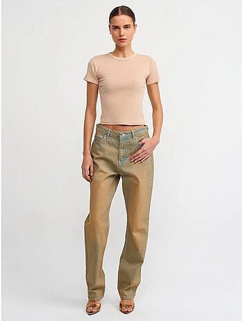Dilvin t-shirt femme crop slim fit