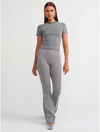 DILVIN T-shirt Femme Crop Slim Fit