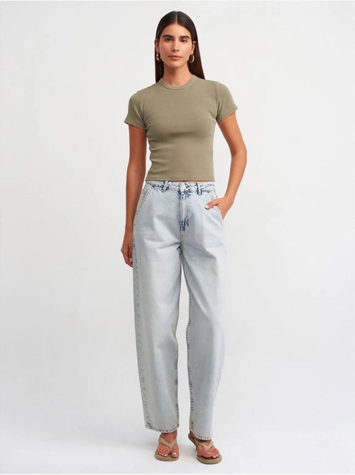 DILVIN T-shirt Femme Crop Slim Fit - Kiabi