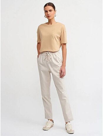 Dilvin t-shirt femme en coton à col rond