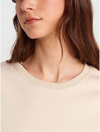DILVIN T-shirt Femme En Coton À Col Rond