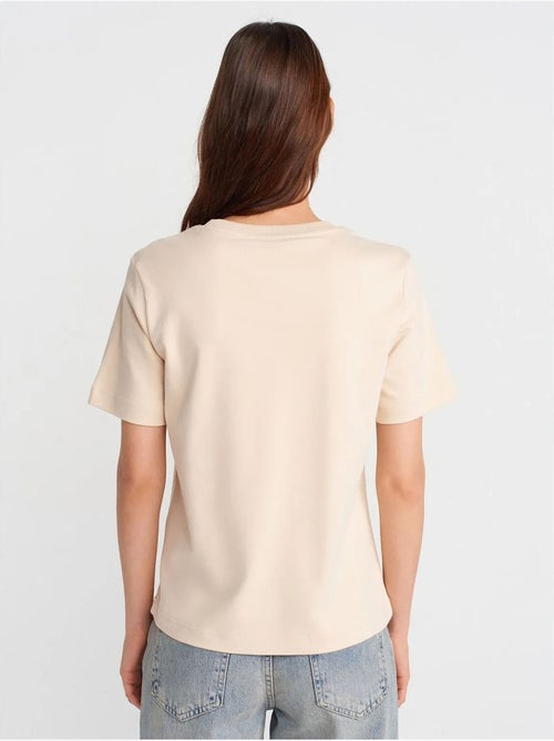 DILVIN T-shirt Femme En Coton À Col Rond - Kiabi DILVIN T-shirt Femme En Coton À Col Rond - Kiabi