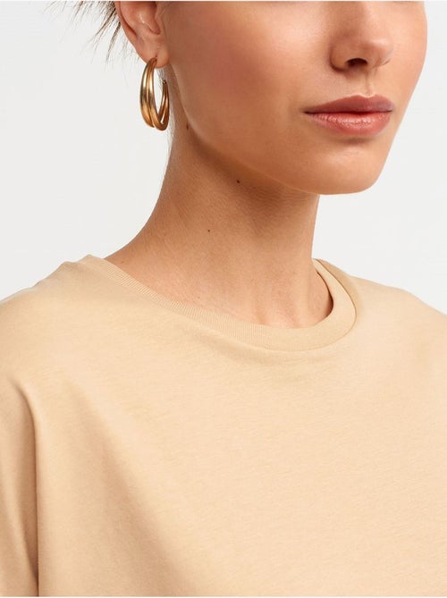 DILVIN T-shirt Femme En Coton À Col Rond - Kiabi
