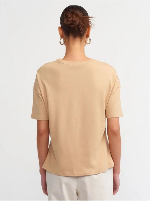 DILVIN T-shirt Femme En Coton À Col Rond - Kiabi