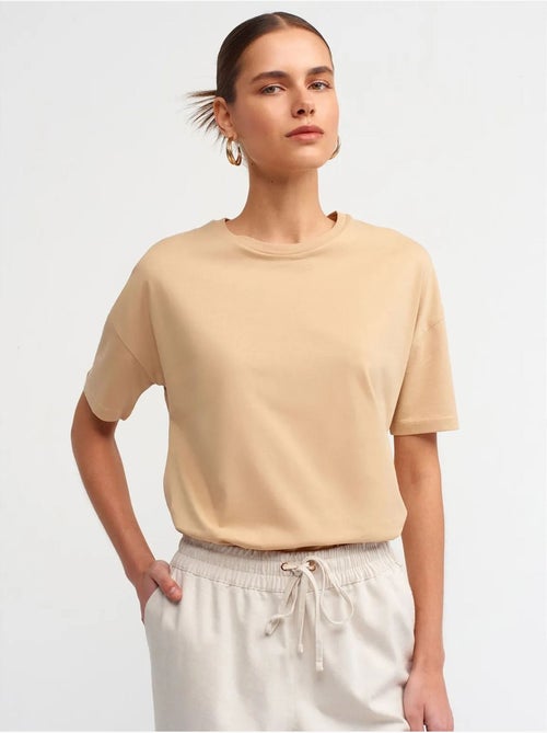 DILVIN T-shirt Femme En Coton À Col Rond - Kiabi