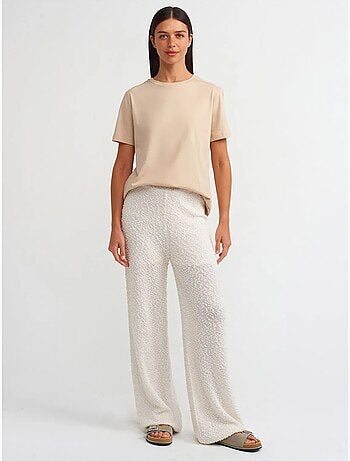 DILVIN T-shirt Femme En Coton À Col Rond