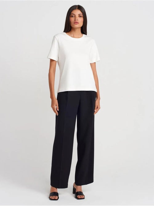 DILVIN T-shirt Femme En Coton À Col Rond - Kiabi DILVIN T-shirt Femme En Coton À Col Rond - Kiabi