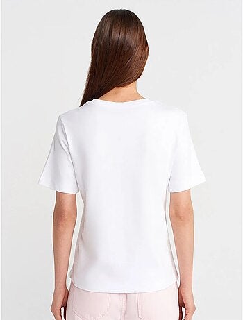 DILVIN T-shirt Femme En Coton À Col Rond