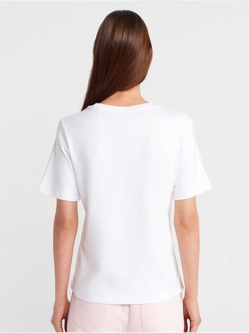 DILVIN T-shirt Femme En Coton À Col Rond - Kiabi DILVIN T-shirt Femme En Coton À Col Rond - Kiabi