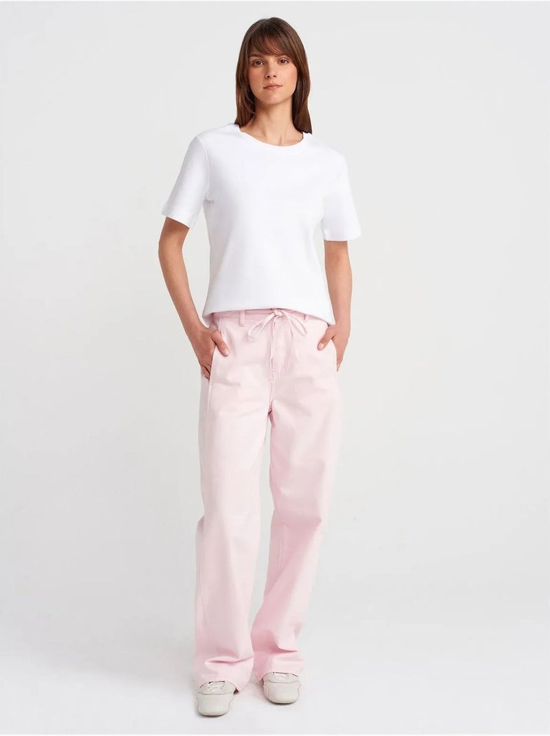DILVIN T-shirt Femme En Coton À Col Rond Blanc - Kiabi