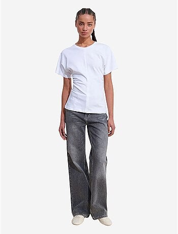 DILVIN T-shirt Femme En Coton À Col Rond