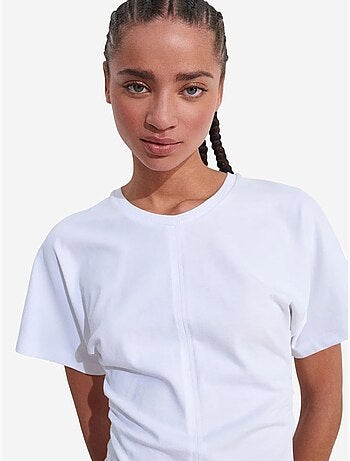 DILVIN T-shirt Femme En Coton À Col Rond