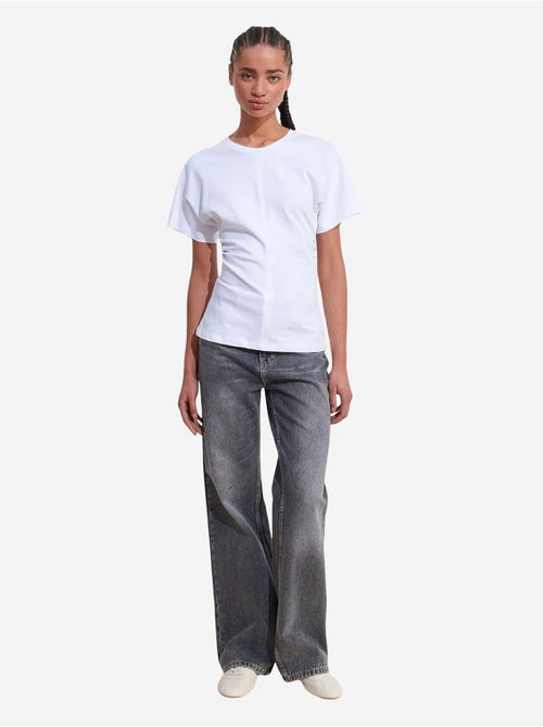 DILVIN T-shirt Femme En Coton À Col Rond - Kiabi DILVIN T-shirt Femme En Coton À Col Rond - Kiabi
