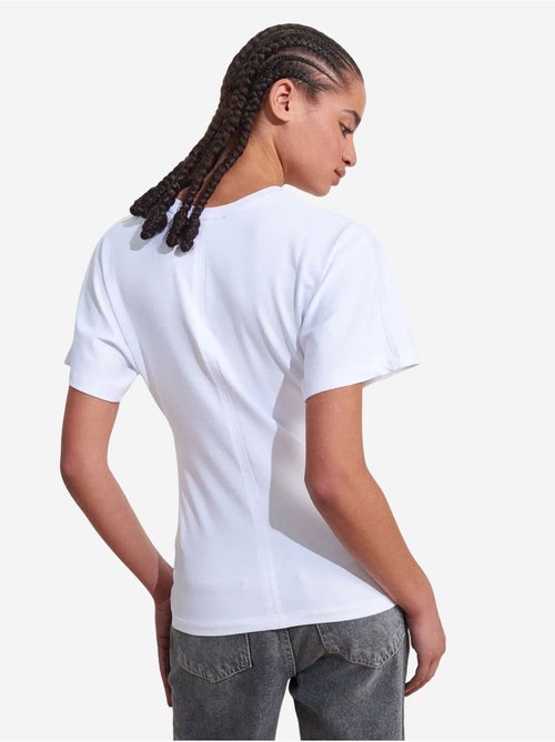 DILVIN T-shirt Femme En Coton À Col Rond - Kiabi DILVIN T-shirt Femme En Coton À Col Rond - Kiabi