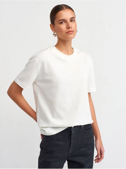 DILVIN T-shirt Femme En Coton À Col Rond - Kiabi