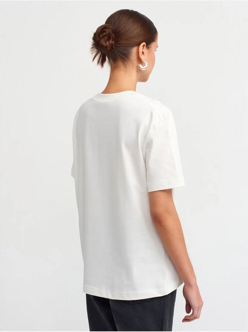 DILVIN T-shirt Femme En Coton À Col Rond - Kiabi