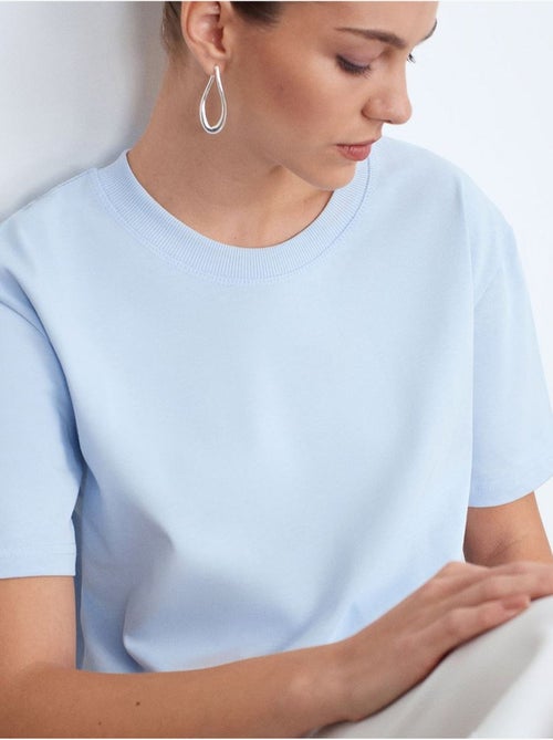 DILVIN T-shirt Femme En Coton À Col Rond - Kiabi