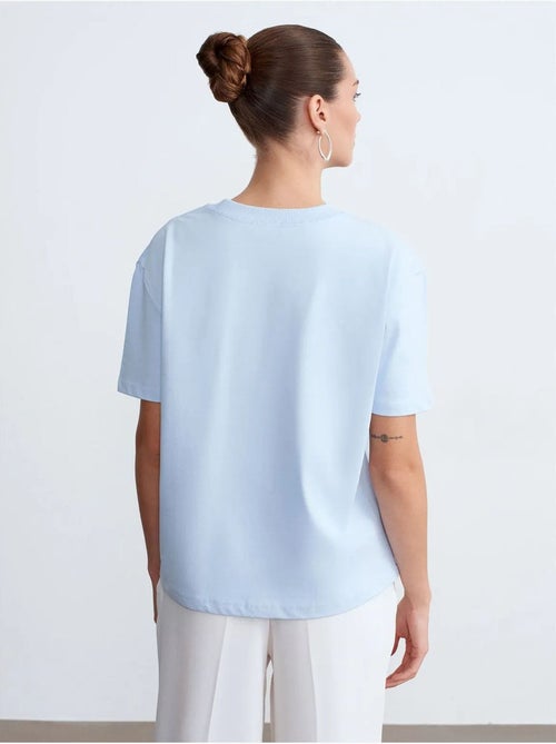 DILVIN T-shirt Femme En Coton À Col Rond - Kiabi