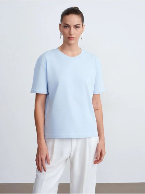 DILVIN T-shirt Femme En Coton À Col Rond - Kiabi