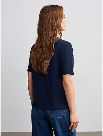 DILVIN T-shirt Femme En Coton À Col Rond