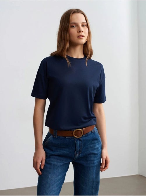 DILVIN T-shirt Femme En Coton À Col Rond - Kiabi