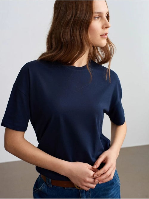 DILVIN T-shirt Femme En Coton À Col Rond - Kiabi