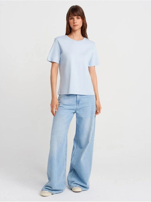 DILVIN T-shirt Femme En Coton À Col Rond - Kiabi